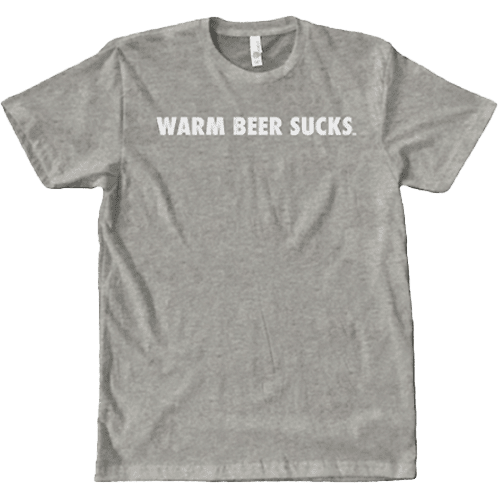 Warm Beer Sucks Shirt in Grey